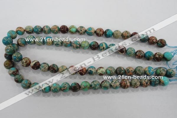 CDT804 15.5 inches 11mm round dyed aqua terra jasper beads wholesale