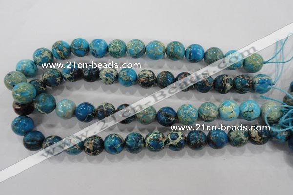 CDT807 15.5 inches 15mm round dyed aqua terra jasper beads wholesale