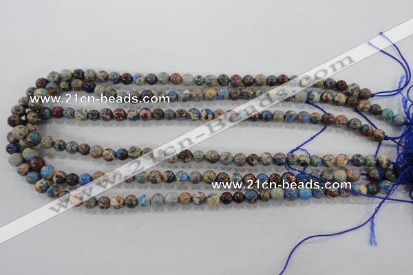 CDT812 15.5 inches 6mm round dyed aqua terra jasper beads wholesale