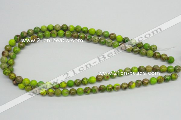 CDT83 15.5 inches 8mm round dyed aqua terra jasper beads