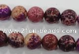 CDT833 15.5 inches 10mm round dyed aqua terra jasper beads wholesale