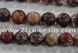 CDT843 15.5 inches 10mm round dyed aqua terra jasper beads wholesale