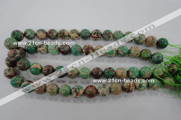 CDT854 15.5 inches 12mm round dyed aqua terra jasper beads wholesale