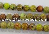 CDT862 15.5 inches 8mm round dyed aqua terra jasper beads wholesale