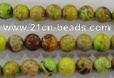 CDT864 15.5 inches 12mm round dyed aqua terra jasper beads wholesale