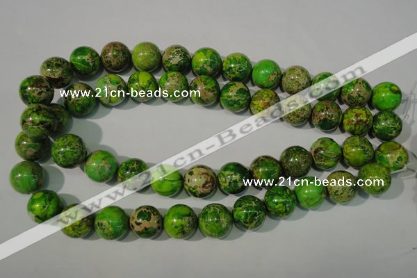 CDT923 15.5 inches 16mm round dyed aqua terra jasper beads