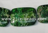 CDT975 15.5 inches 22*30mm rectangle dyed aqua terra jasper beads