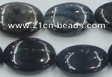 CDU01 15.5 inches 18*25mm oval natural blue dumortierite beads