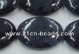 CDU02 15.5 inches 22*30mm oval natural blue dumortierite beads