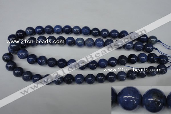 CDU104 15.5 inches 12mm round blue dumortierite beads wholesale