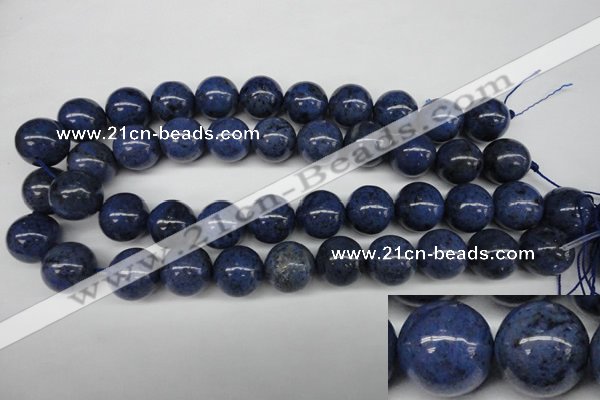 CDU107 15.5 inches 18mm round blue dumortierite beads wholesale