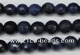 CDU111 15.5 inches 6mm faceted round blue dumortierite beads