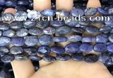 CDU216 15.5 inches 8*12mm faceted oval blue dumortierite beads