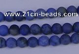 CDU300 15.5 inches 4mm round matte blue dumortierite beads