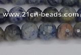 CDU310 15.5 inches 8mm faceted round blue dumortierite beads