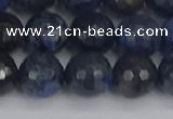 CDU319 15.5 inches 12mm faceted round blue dumortierite beads