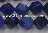 CDU339 15.5 inches 12mm faceted nuggets blue dumortierite beads