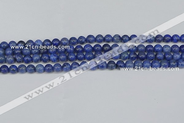 CDU341 15.5 inches 6mm round blue dumortierite beads wholesale