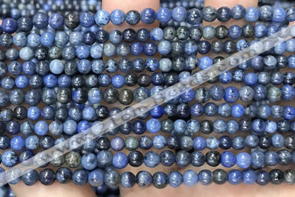 CDU350 15.5 inches 4mm round blue dumortierite beads wholesale