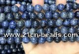 CDU353 15.5 inches 10mm round blue dumortierite beads wholesale