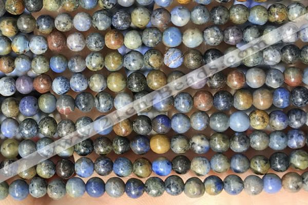 CDU360 15.5 inches 4mm round sunset dumortierite beads wholesale