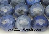 CDU386 15 inches 8mm faceted round dumortierite beads