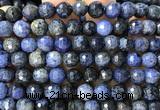 CDU402 15 inches 8mm faceted round dumortierite beads wholesale