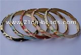 CEB05 5pcs 6mm width gold plated alloy with enamel bangles wholesale