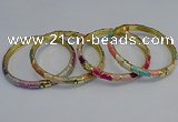 CEB100 6mm width gold plated alloy with enamel bangles wholesale