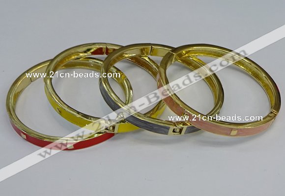 CEB113 7mm width gold plated alloy with enamel bangles wholesale