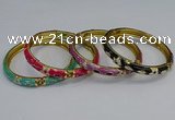 CEB116 7mm width gold plated alloy with enamel bangles wholesale