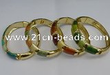 CEB121 16mm width gold plated alloy with enamel bangles wholesale