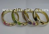 CEB124 16mm width gold plated alloy with enamel bangles wholesale