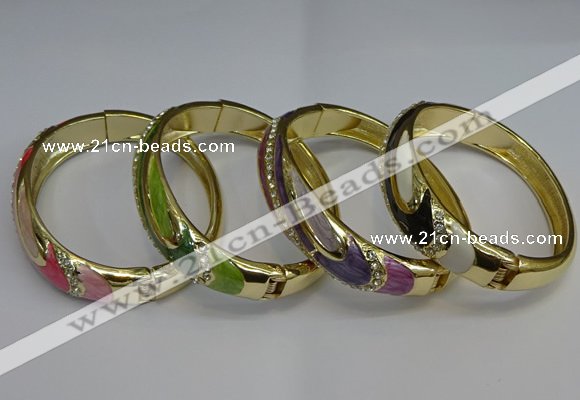 CEB124 16mm width gold plated alloy with enamel bangles wholesale