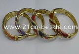 CEB126 16mm width gold plated alloy with enamel bangles wholesale