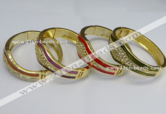 CEB129 22mm width gold plated alloy with enamel bangles wholesale