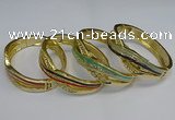 CEB130 17mm width gold plated alloy with enamel bangles wholesale