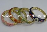 CEB131 16mm width gold plated alloy with enamel bangles wholesale