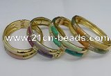 CEB133 16mm width gold plated alloy with enamel bangles wholesale