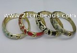 CEB134 16mm width gold plated alloy with enamel bangles wholesale