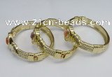 CEB137 22mm width gold plated alloy with enamel bangles wholesale