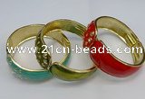 CEB138 28mm width gold plated alloy with enamel bangles wholesale