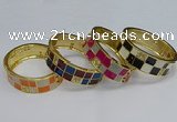 CEB142 20mm width gold plated alloy with enamel bangles wholesale