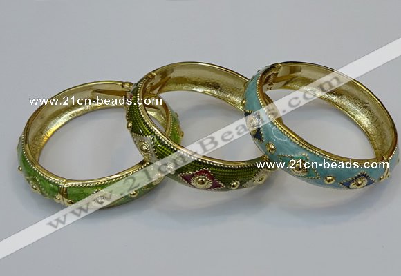 CEB144 18mm width gold plated alloy with enamel bangles wholesale