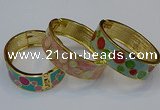 CEB146 19mm width gold plated alloy with enamel bangles wholesale