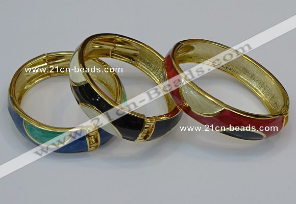 CEB148 15mm width gold plated alloy with enamel bangles wholesale