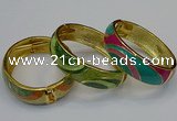 CEB149 18mm width gold plated alloy with enamel bangles wholesale