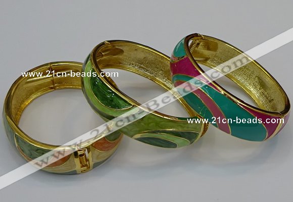 CEB149 18mm width gold plated alloy with enamel bangles wholesale