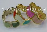 CEB152 23mm width gold plated alloy with enamel bangles wholesale