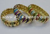 CEB155 20mm width gold plated alloy with enamel bangles wholesale